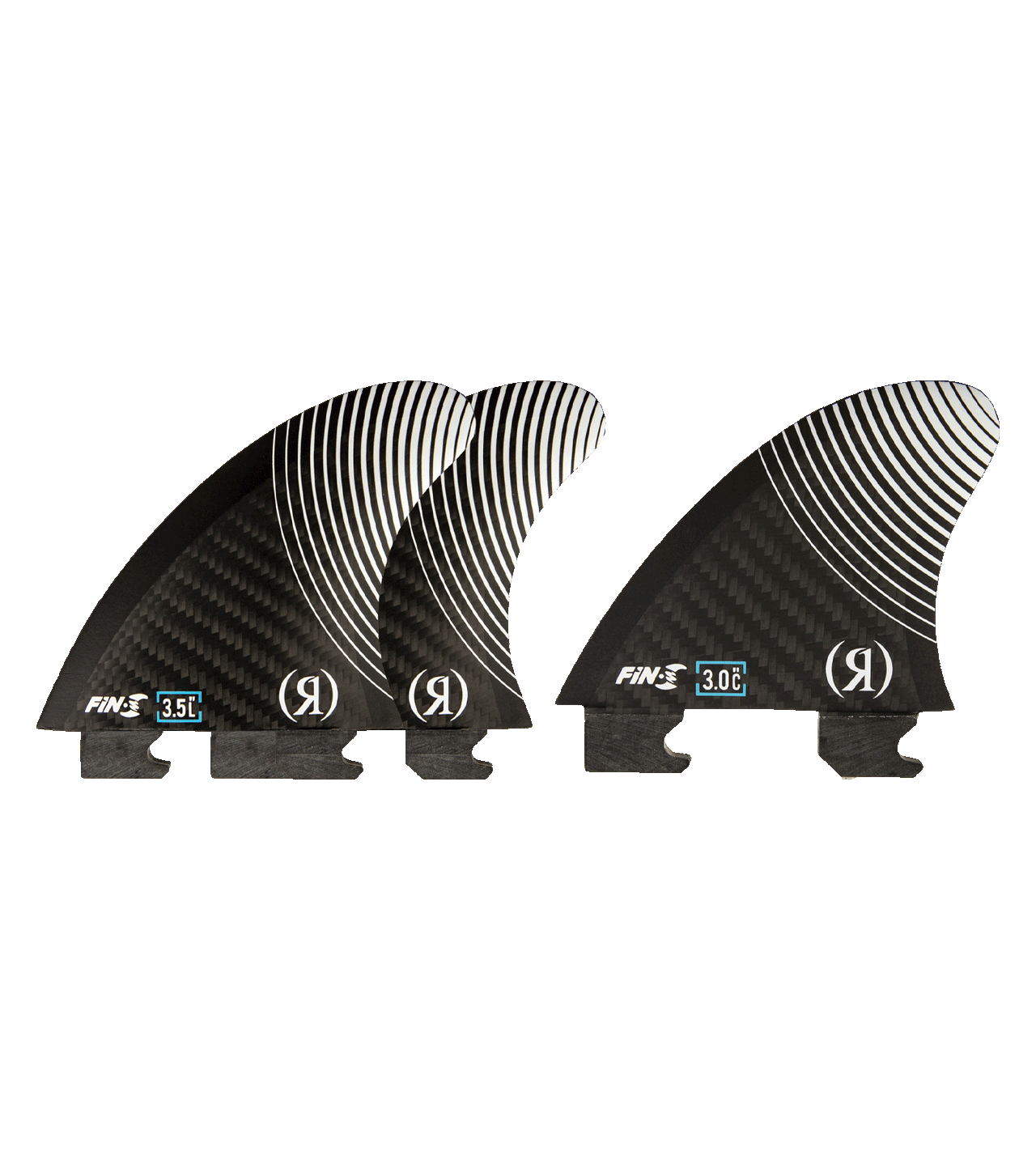 Ronix Floating Blueprint Surf Fin-S 2.0 | Carbon | 3 pack