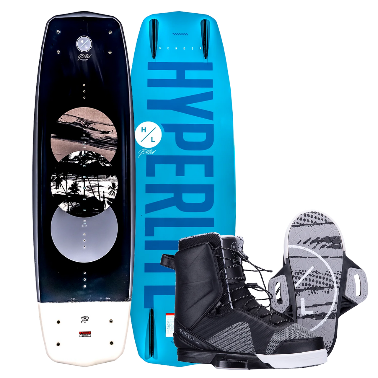 Hyperlite Sender Wakeboard w/ Team X Bindings | Pre-Order