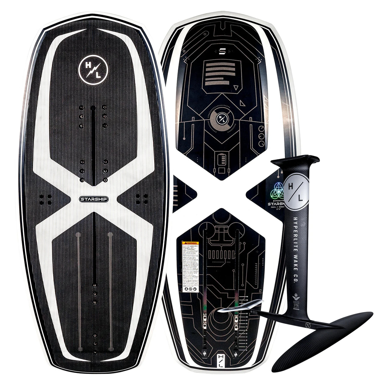 Hyperlite 3.4 Starship Wake Foil Board w/ Raptor 1100 Foil Kit Package | Pre-Order