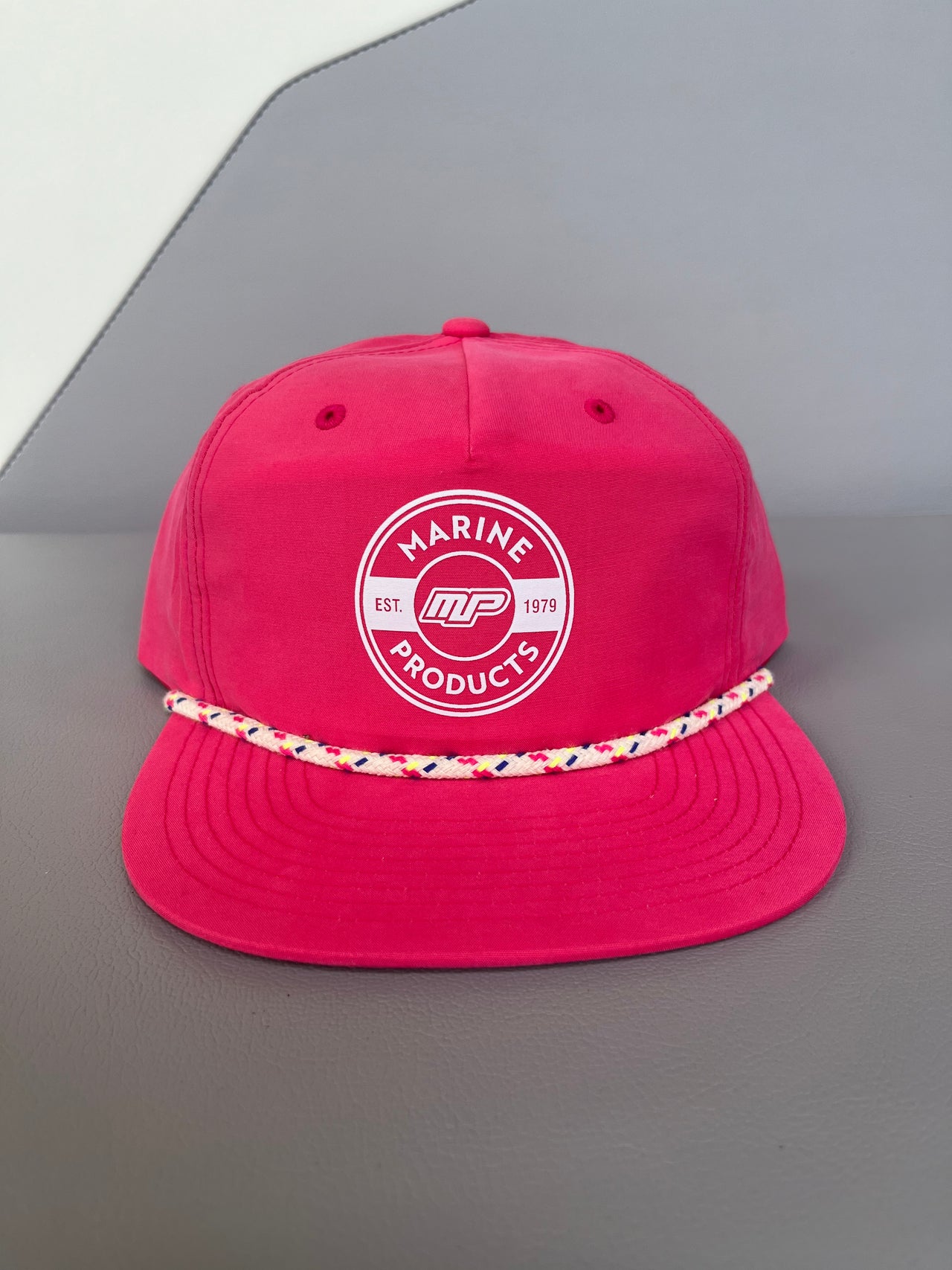 Marine Products Hot Pink Hat w/ Multi Color Rope