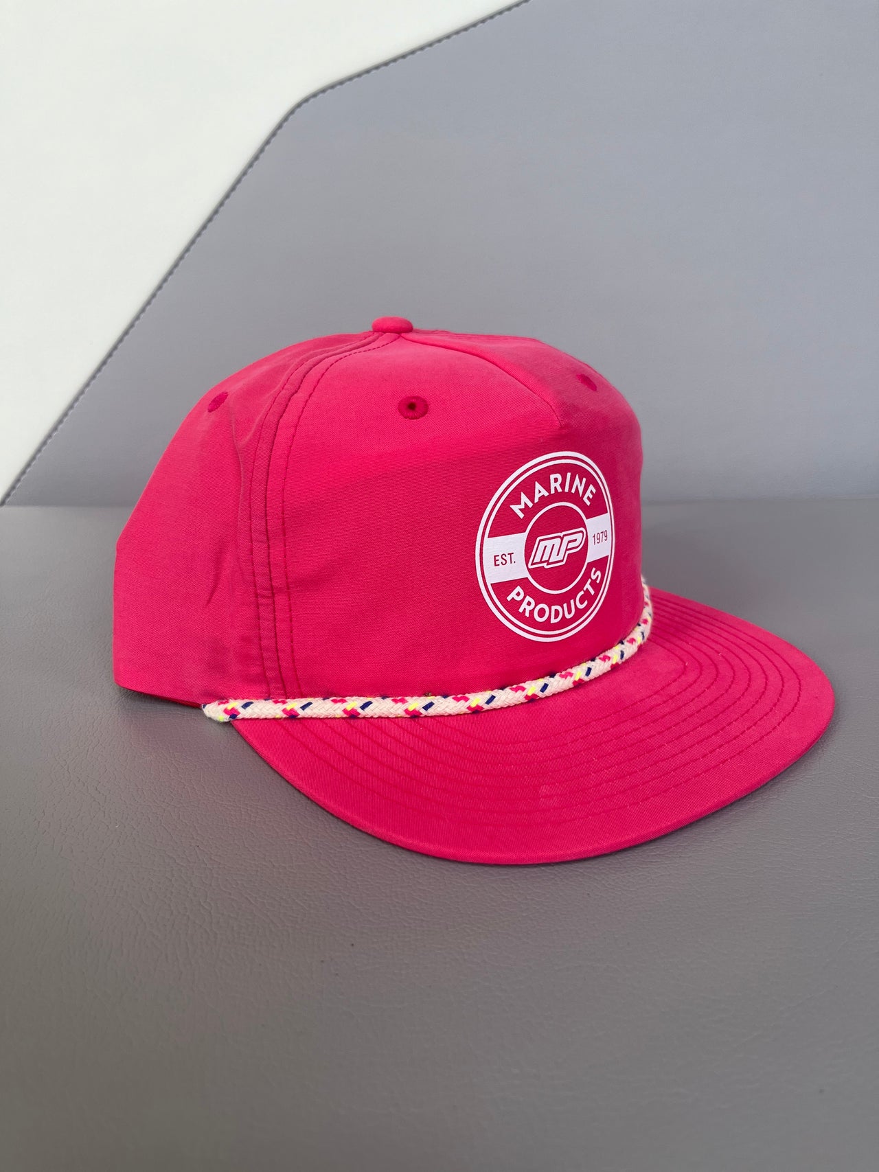 Marine Products Hot Pink Hat w/ Multi Color Rope