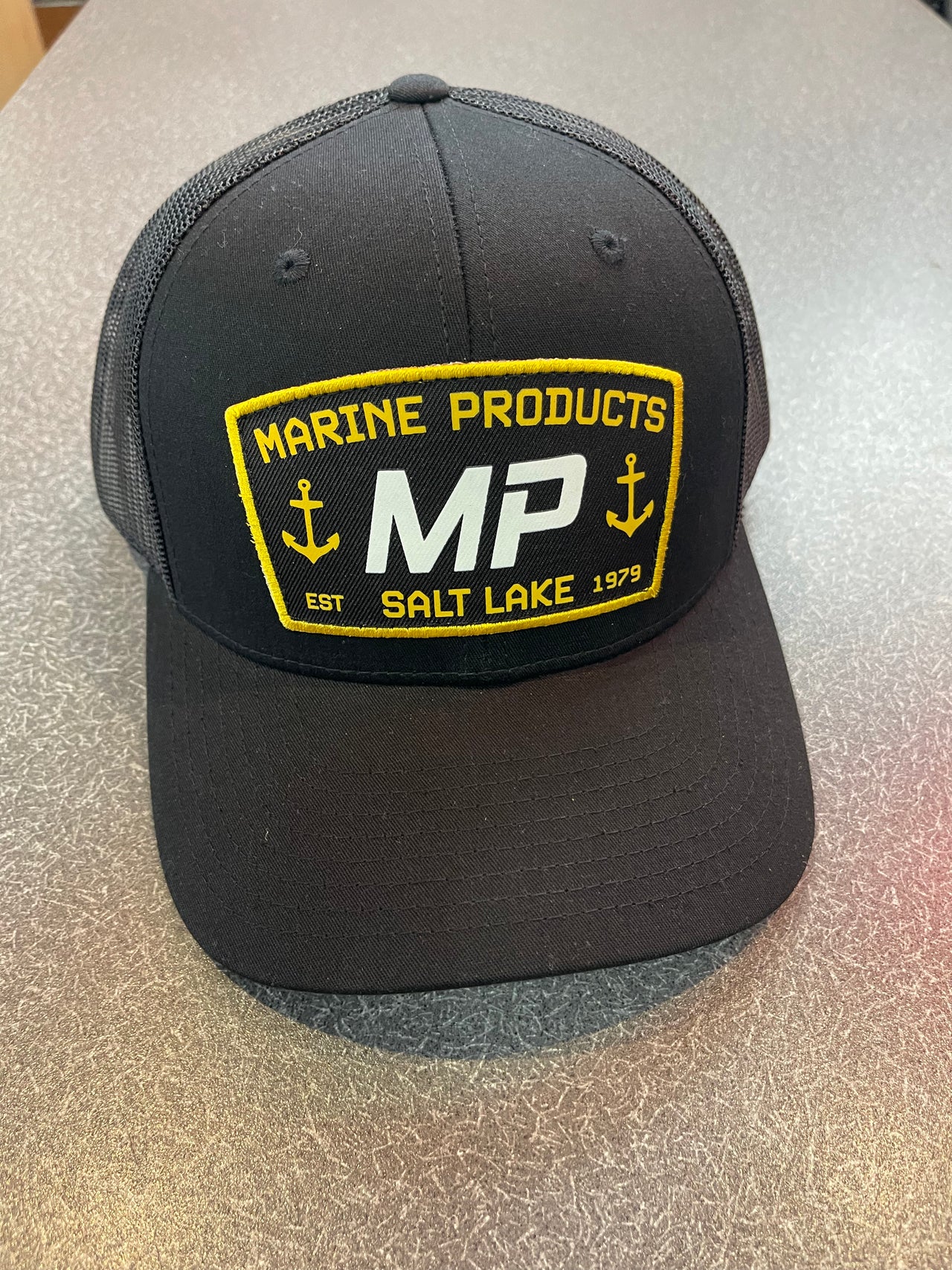 Marine Products Black Classic Hat w/ Anchor Patch