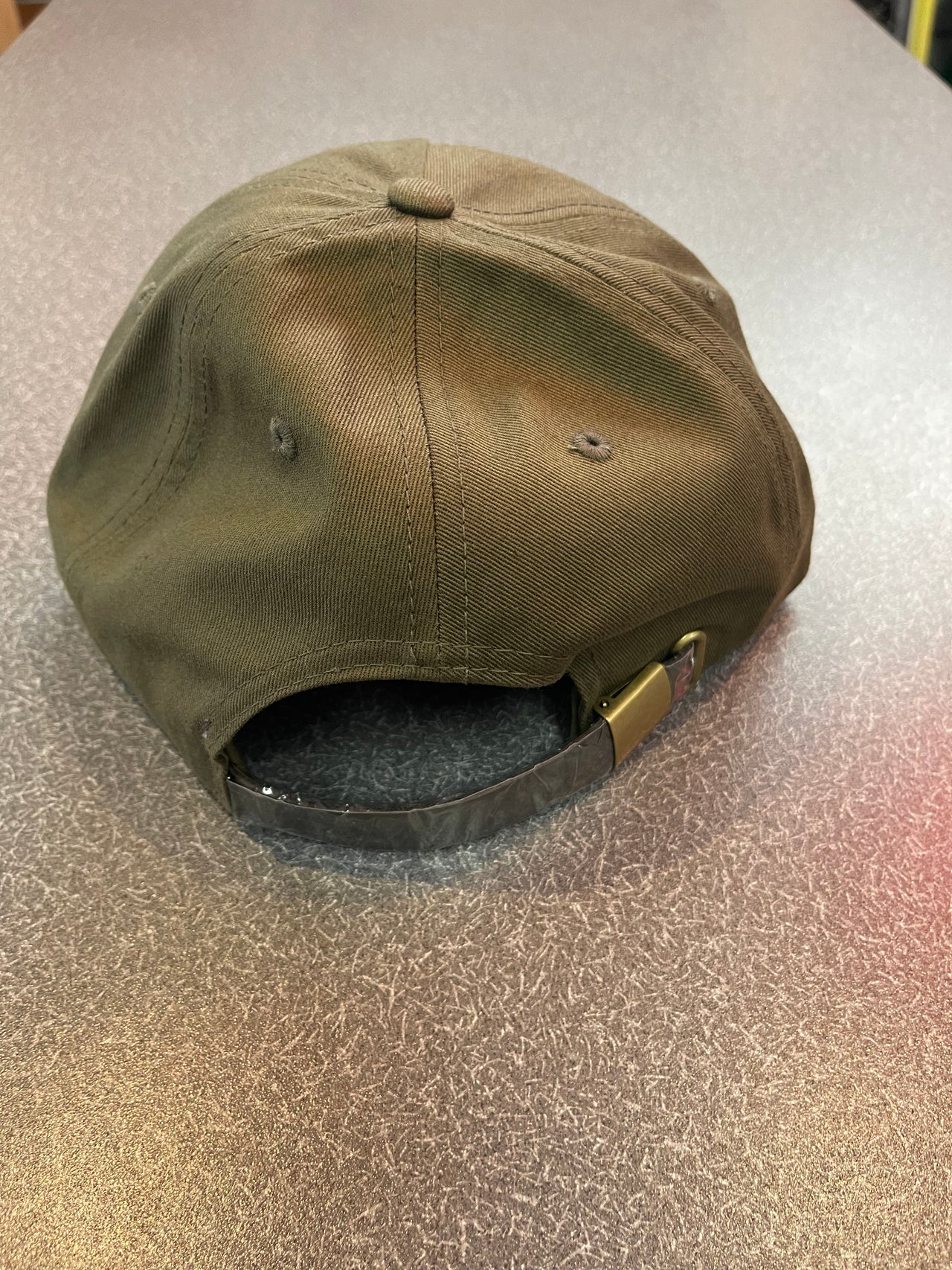 Marine Products Buck Green Leather Strap Hat w/ Salt Lake Patch