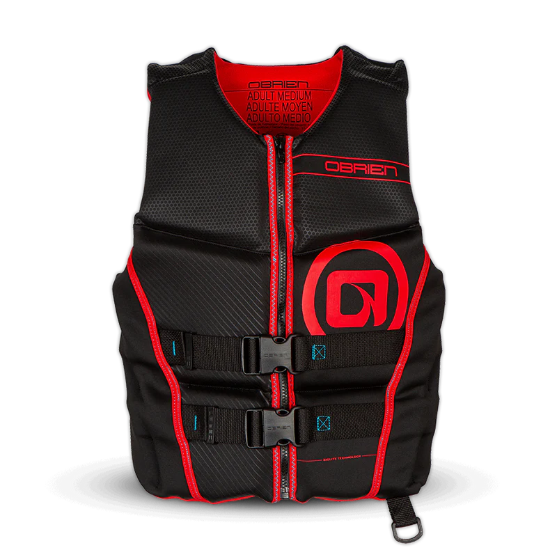 O'Brien Men's Flex V-Back CGA Life Vest | Black/Red