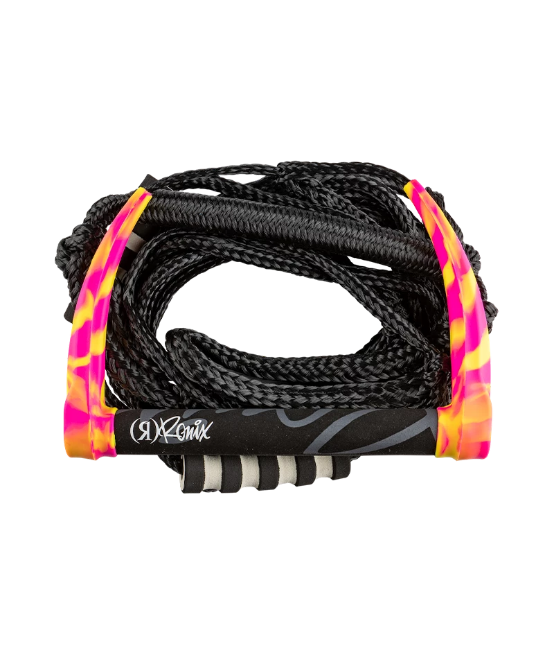 Ronix Silicone Bungee Surf Rope | 11" Handle | 4 Section 25'