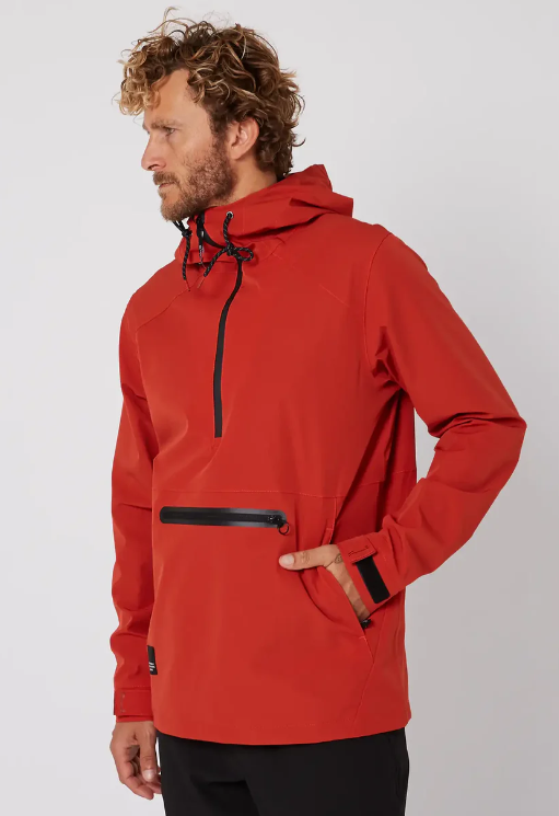 Follow Outer Spray Anorak Jacket | Dirty Red