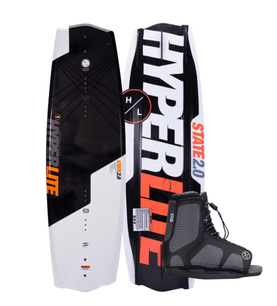 Hyperlite 130 State 2.0 Wakeboard w/ 4-8 Remix Bindings Package