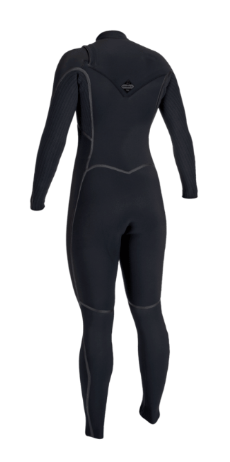 O'Neill Women's Hyperfreak Fire 4/3mm+ Chest Zip Full Wetsuit | BLK