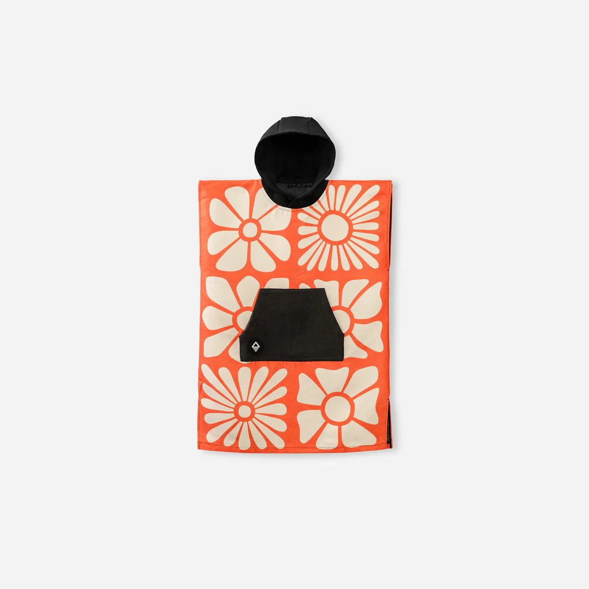 Nomadix Youth Changing Poncho | Big Flowers Expedition Orange