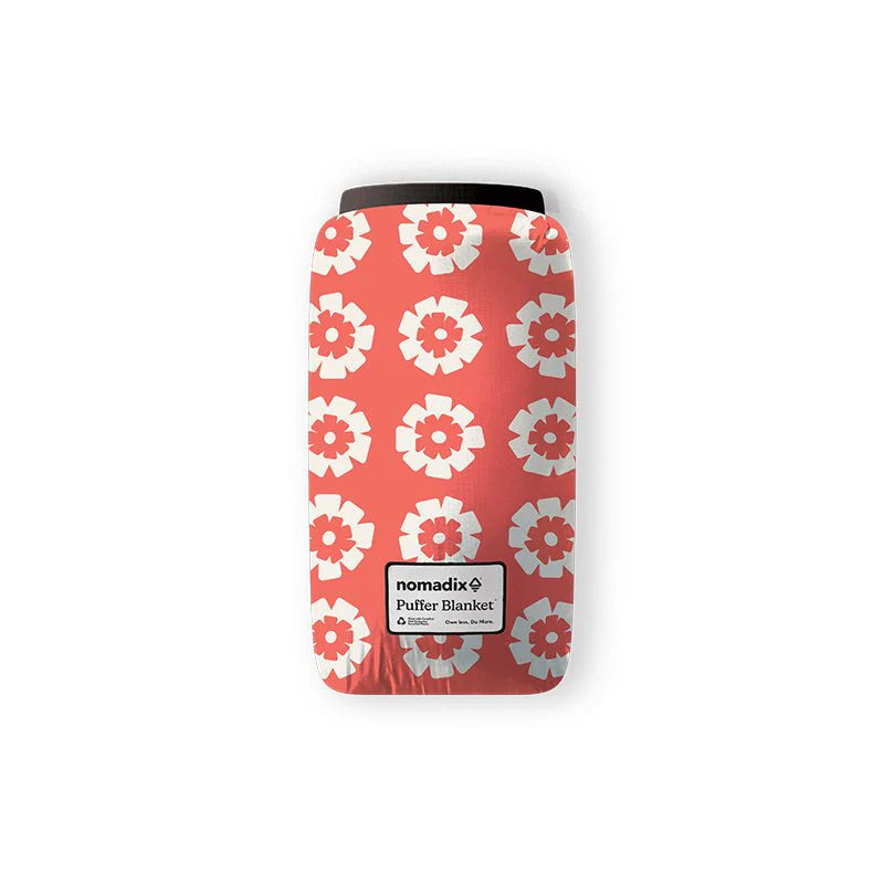 Nomadix Puffer Blanket | Fresh Flowers Coral