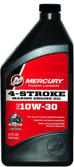 Mercury 4-Stroke 10W-30 O/B Oil 32oz Ea 92-8M0078625 | 24