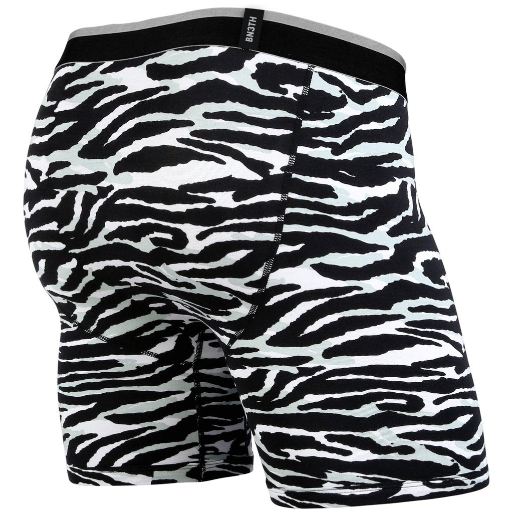 BN3TH Men's Classics Boxer Brief Premium Underwear with Pouch, Tiger White/Black, XX-Large