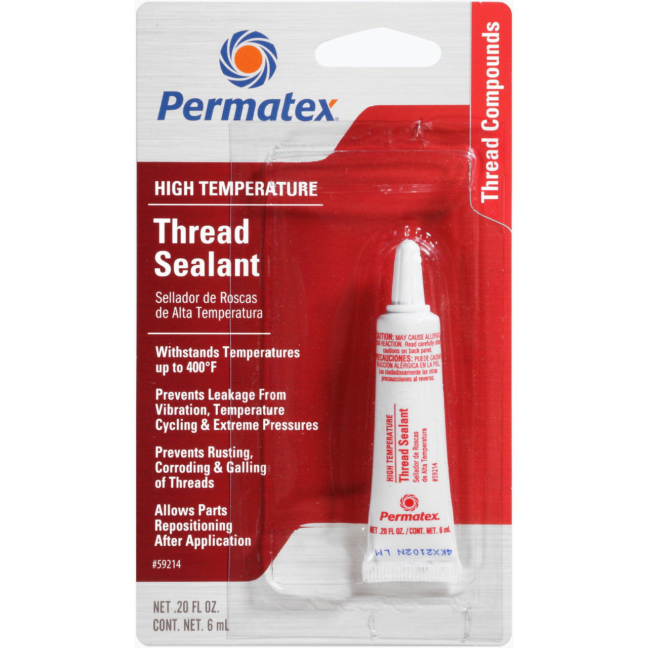 Permatex High Temperature Thread Sealant 6ml 59214 2023