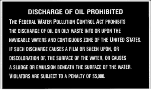 Bernard Oil Discharge Plaque P-204 | 2024