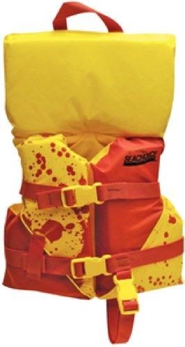 Seachoice Dlx Childs Life Vest Red/Yellow w/Pop-Up Pillow 50-86110