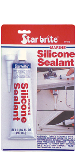 Starbrite Silicone Sealant White 3oz 82101