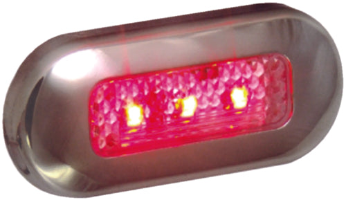 T-H Marine LED Courtesy Light Red w/S/S Bezel LED-51824-DP | 24