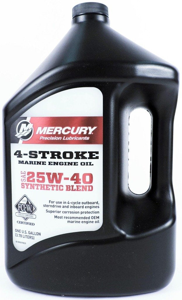 Mercury 4-Stroke 25W-40 Synthetic Blend Engine Oil Gal Ea 92-8M0078630 | 24