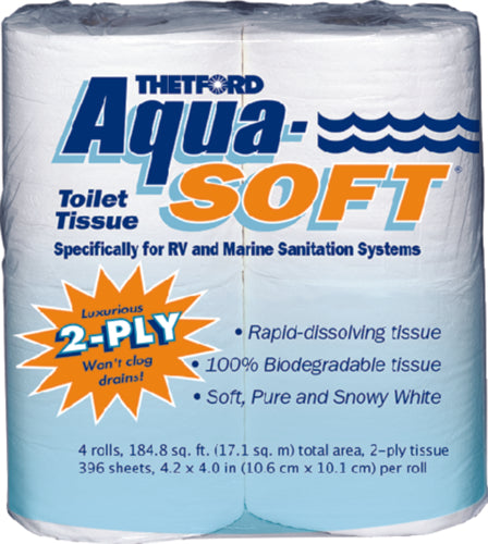 Thetford Toilet Tissue Aqua-Soft 2-Ply 4-Pak 03300 | 2023