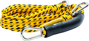 Yellow and black tow rope
