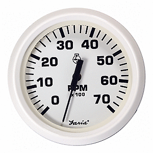 Faria Dress White Tachometer 4" 7000rpm 33104 | 24