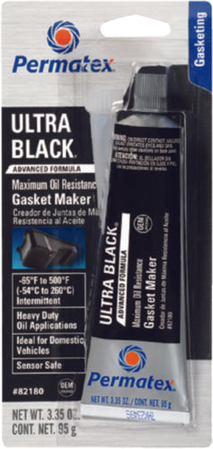Permatex Ultra Black Oil Resistant RTV Silicone Gasket Maker 3.35oz 82180 | 24