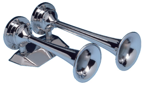 Marinco Dual Trumpet Mini Air Horn Chrome 10108