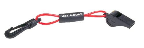 Jet Logic Safety Whistle Floating w/Lanyard Red/Black W-2