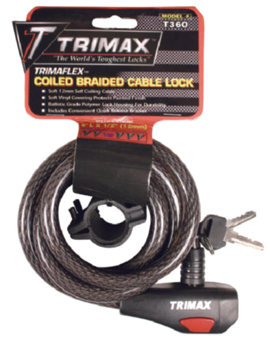 Trimax Quadra-Braid Cable Lock 6ft TKC-126 | 2023