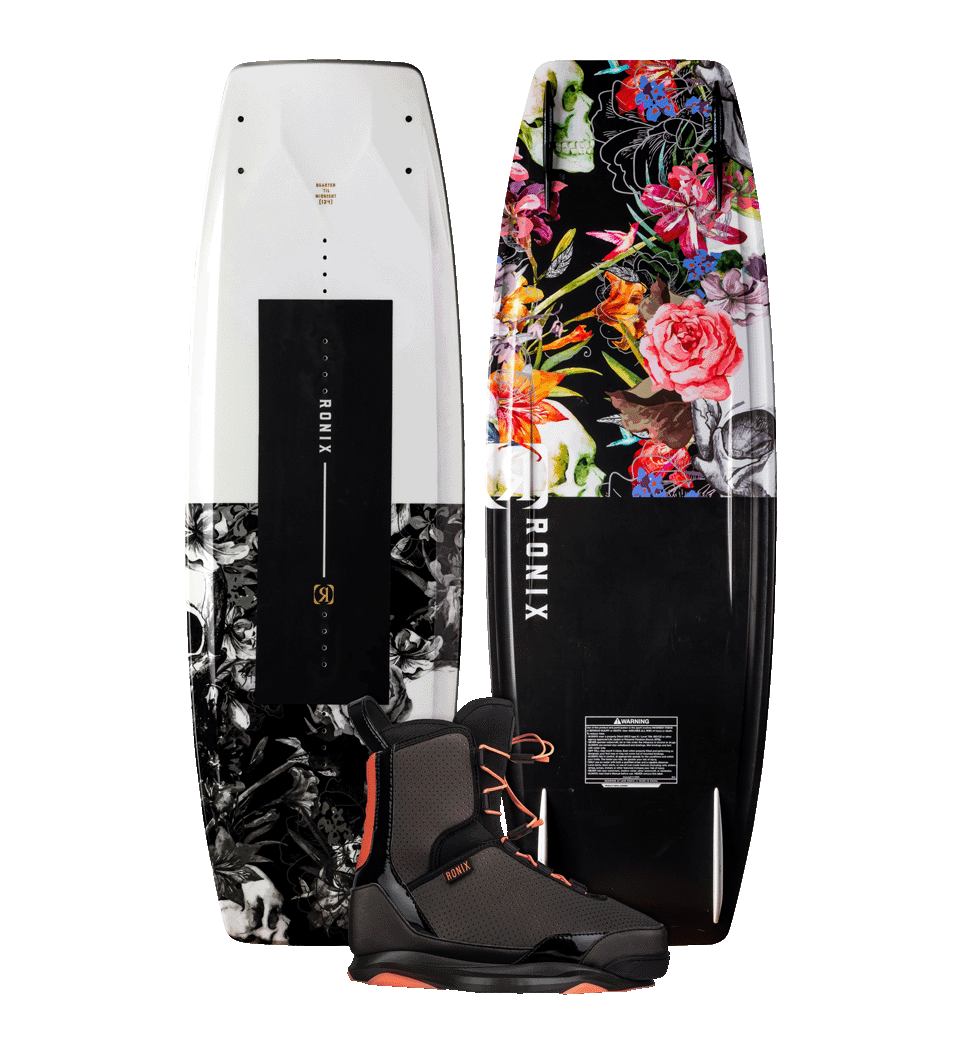 Ronix Women's Wakeboard Package - Quarter 'Til Midnight w/ Rise Boots | Sale!