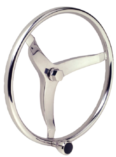 Seachoice Sports Steering Wheel w/Turning Knob 15.5" S/S 50-28531
