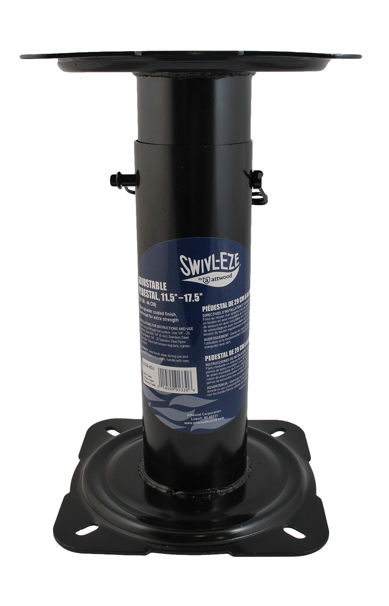 Swivl-Eze 39004 Swivl-Eze 1.77 Series Adjustable Aluminum Snap-Lock Seat  Pedestal 16-20