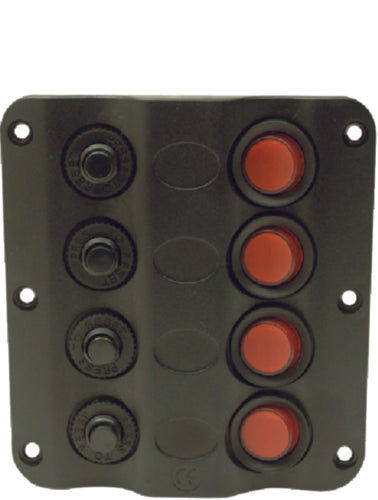 Seachoice LED Switch Panel 4 Gang 50-12321