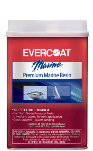 Evercoat Premium Marine Resin w/Wax Qt 100553 | 24