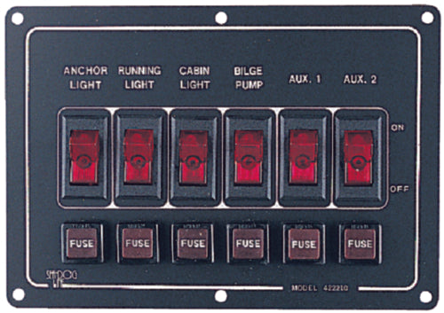 Seadog Switch Panel Illuminated 6 Switch 12v 422210-1 | 2024