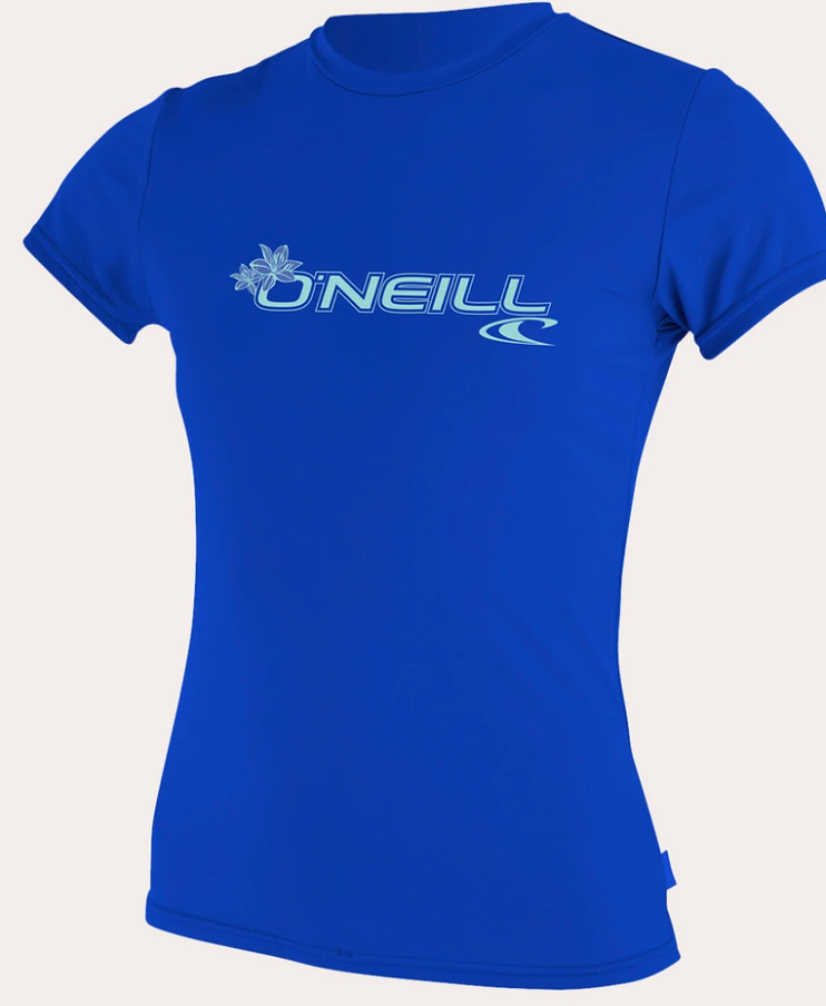 O'neill Women's Basic UPF 50+ S/S Sun Shirt Tahitian Blue | 2020