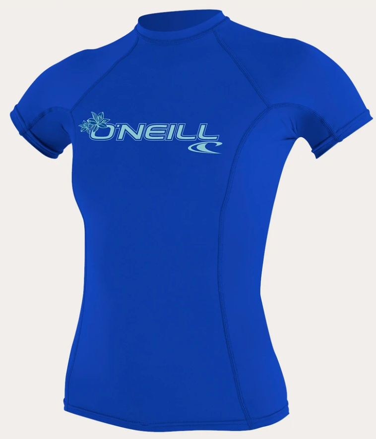 O'neill Women's Basic UPF 50+ S/S Rash Guard Tahitian Blue | 2020