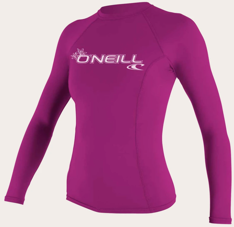 O'neill Women's Basic UPF 50+ L/S Rash Guard Fox Pink | 2020