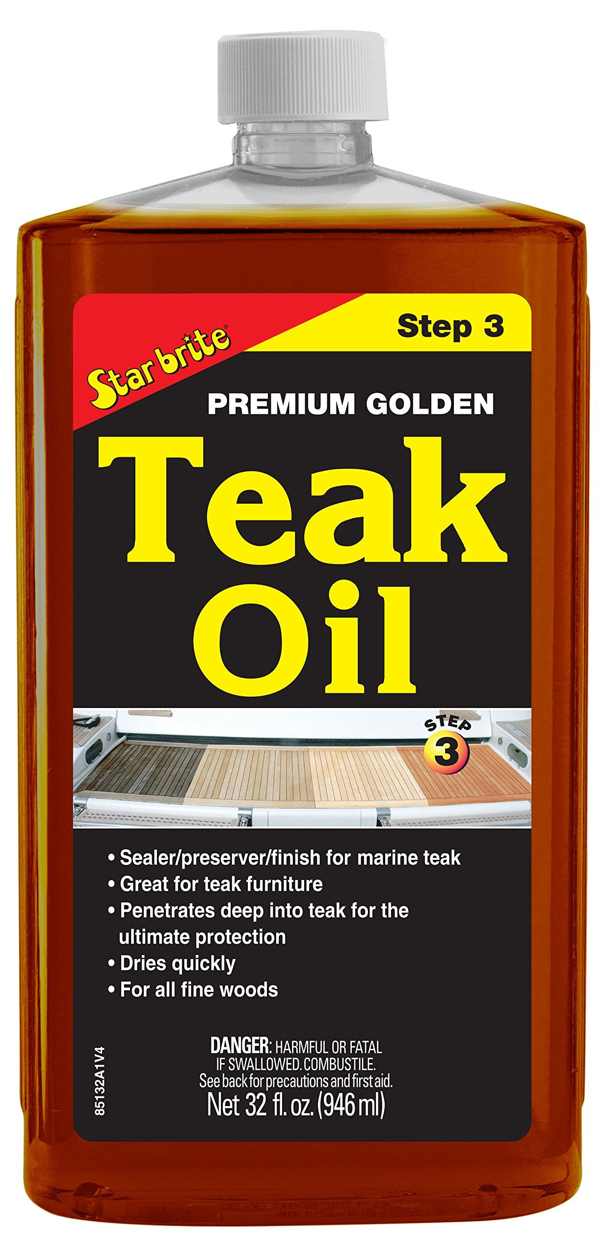Starbrite Premium Golden Teak Oil 32oz 85132