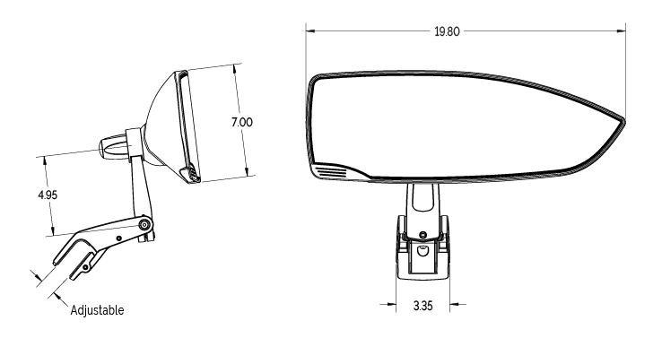 Roswell Windshield Mirror C910-0061