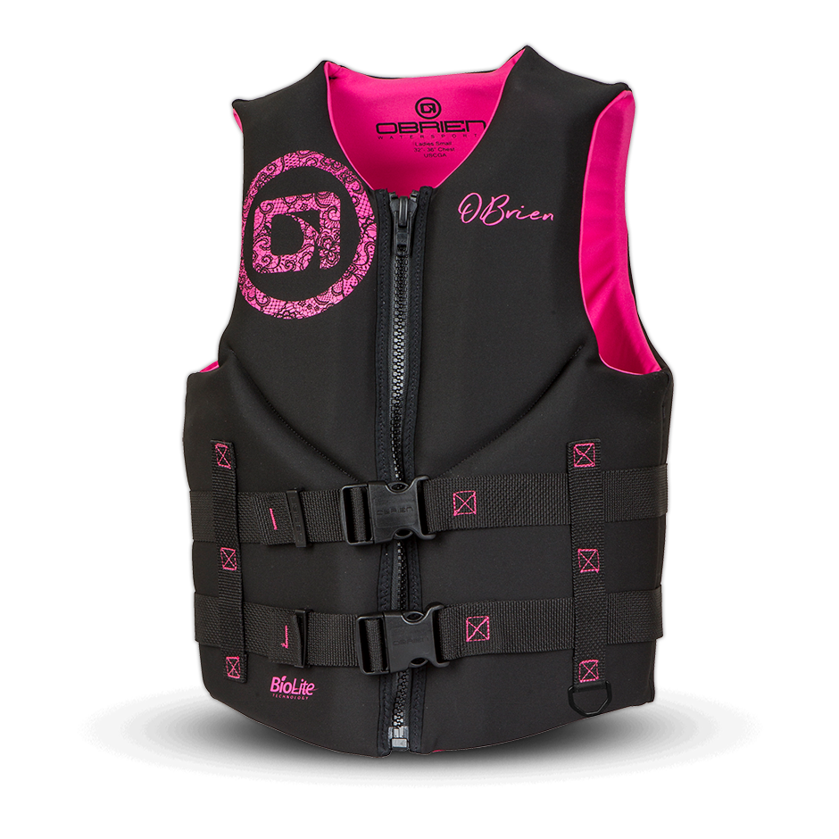 O'Brien Women's Traditional Neoprene CGA Vest - Pink/Black